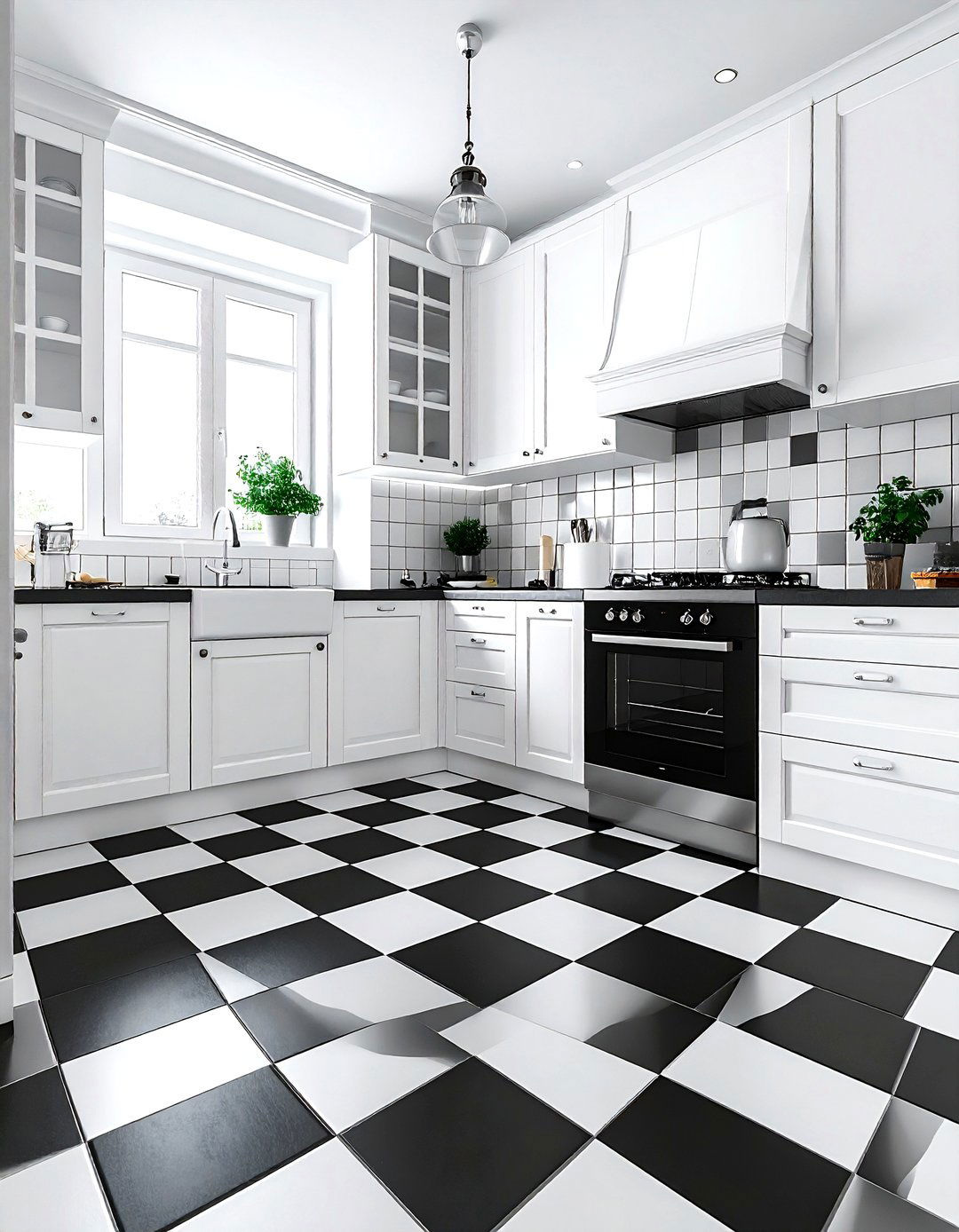 Patterned Floor Tile - 30 kitchen timeless element ideas