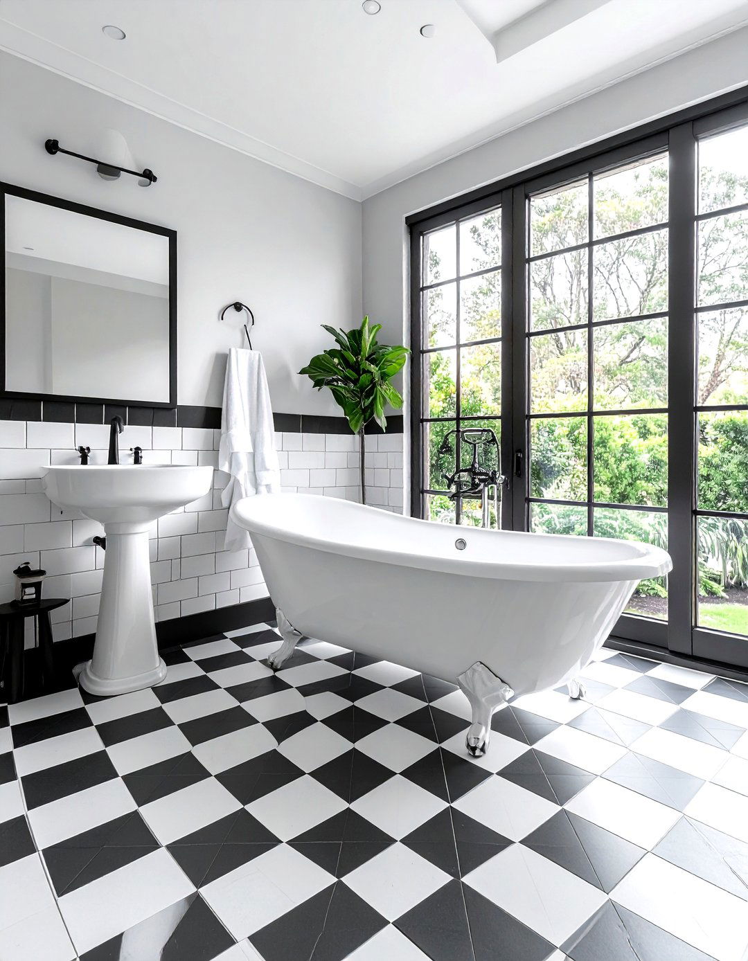 Patterned Floor Tile Bathroom - 30 designer decor ideas