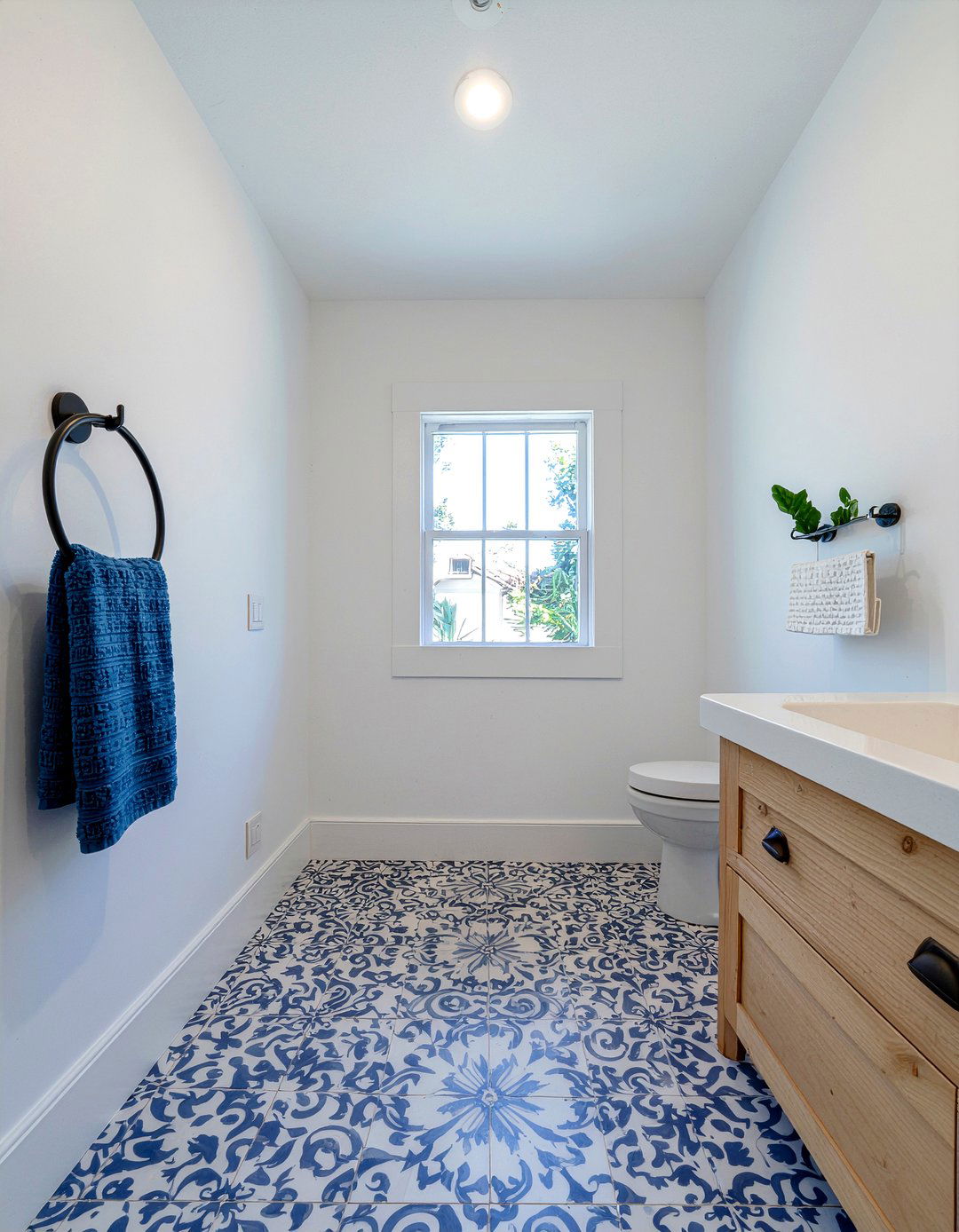 Patterned Floor Tile Bathroom - 30 half bathroom ideas