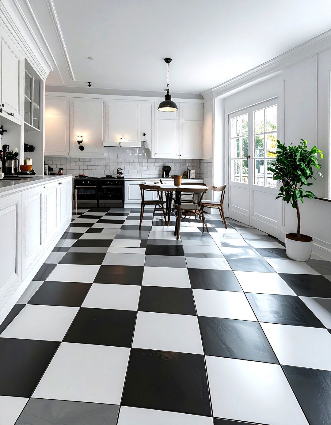 Patterned Floor Tiles - 30 kitchen charm ideas