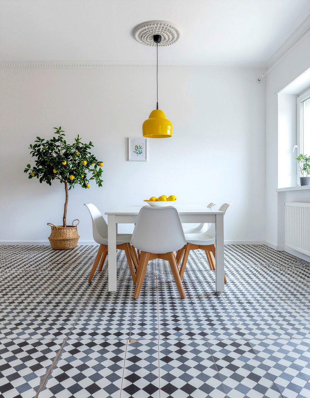 Patterned Floor Tiles - 30 Mediterranean dining room ideas