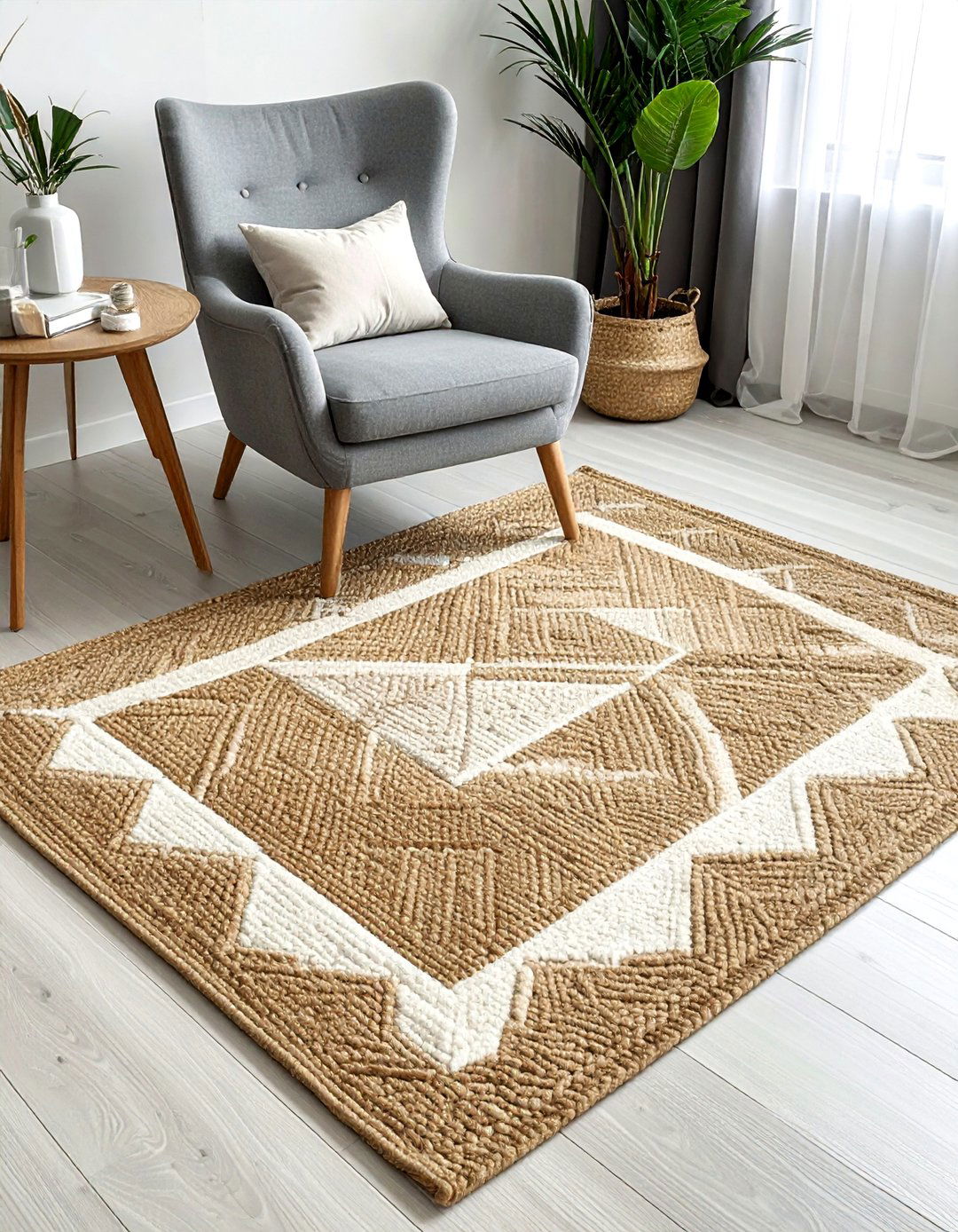 Patterned Jute Rug - 30 jute rug ideas