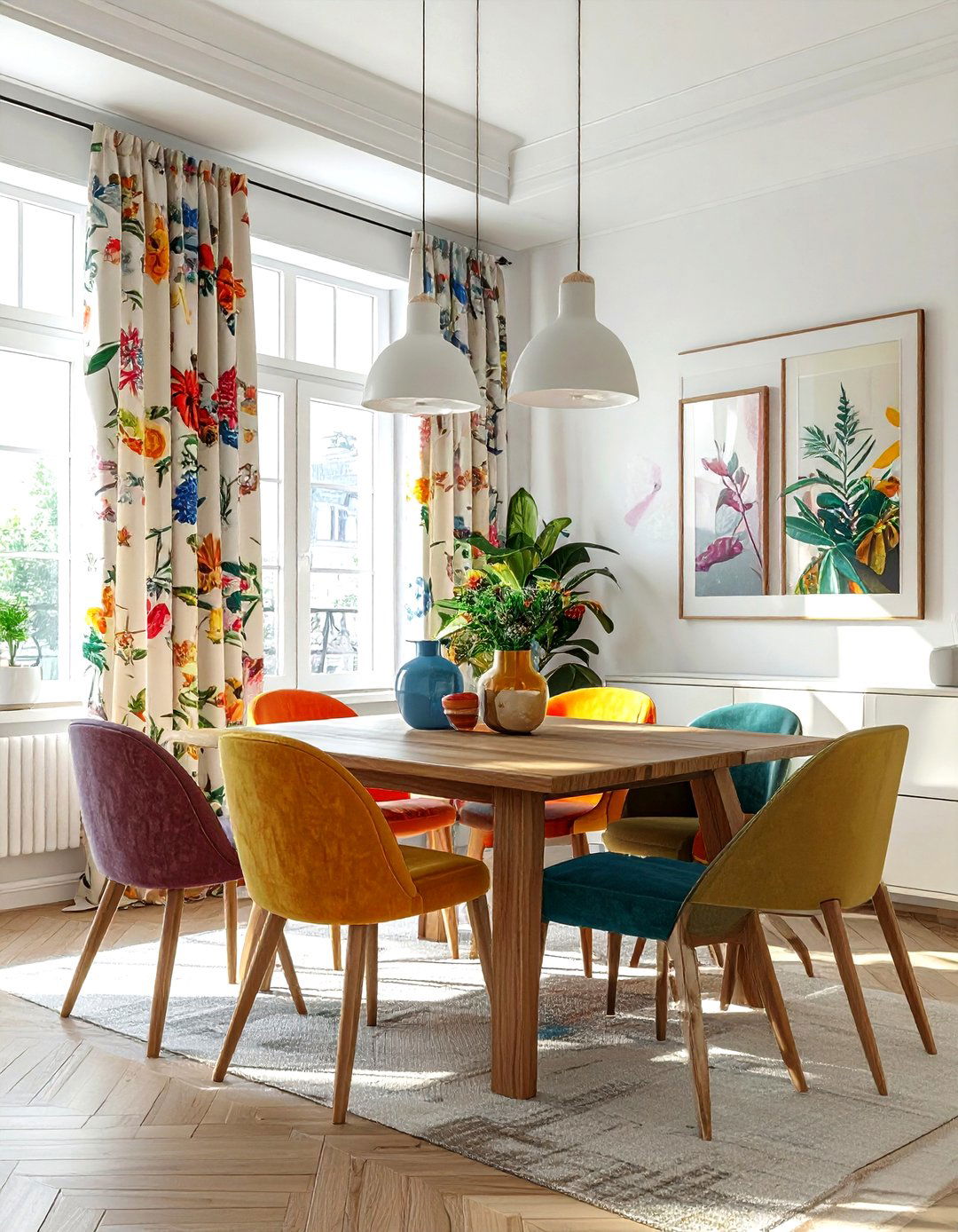 Patterned Linen Curtains Dining Room - 30 linen curtain dining room ideas