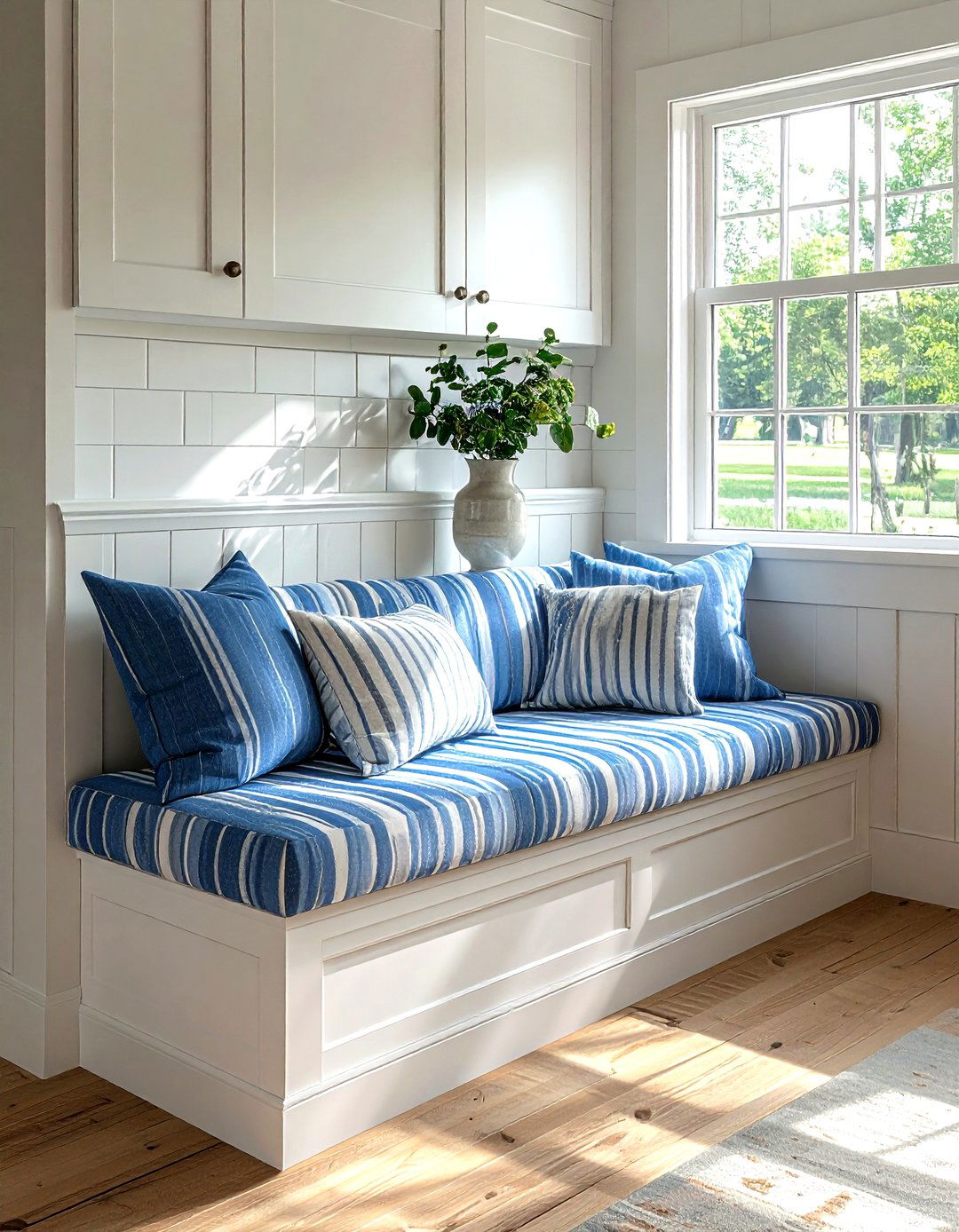 Patterned Nook Cushion - 30 kitchen finishing touches ideas