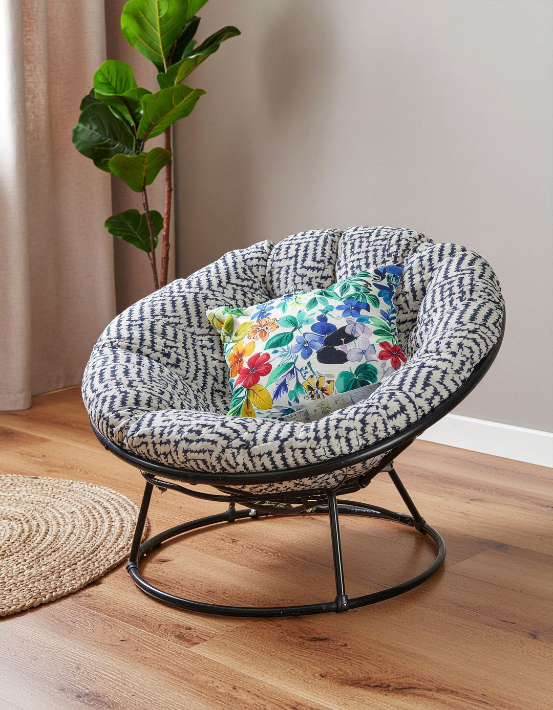 Patterned Papasan Chair Fabric - 30 living room papasan chair ideas