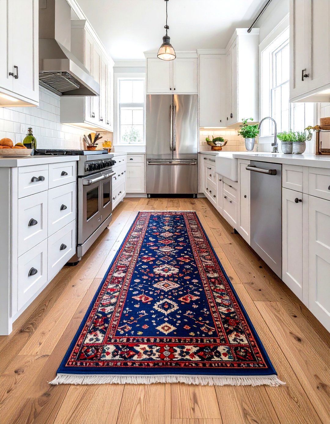 Patterned Runner Rug - 30 kitchen finishing touches ideas