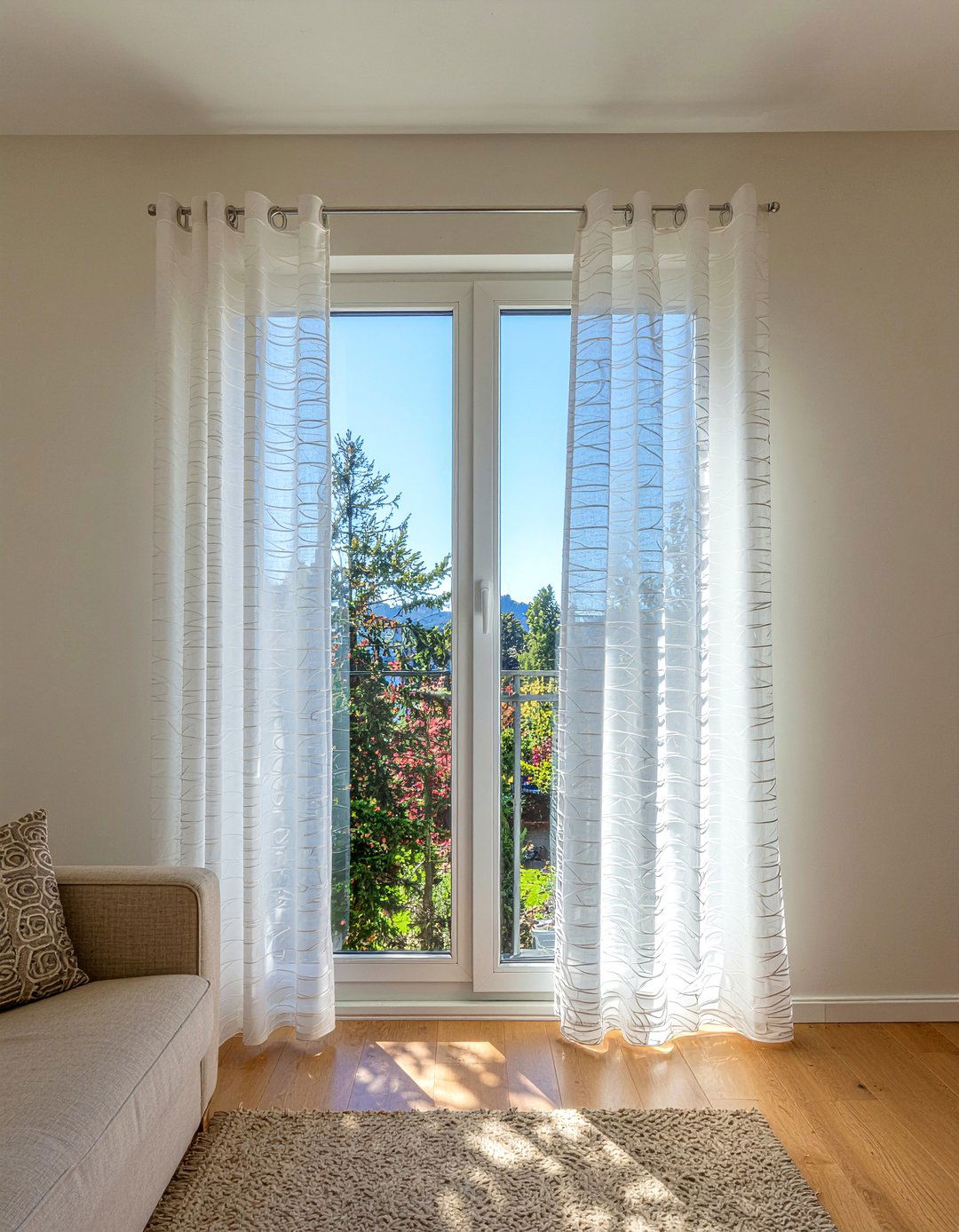 Patterned Sheer Curtains - 30 living room sheer curtains