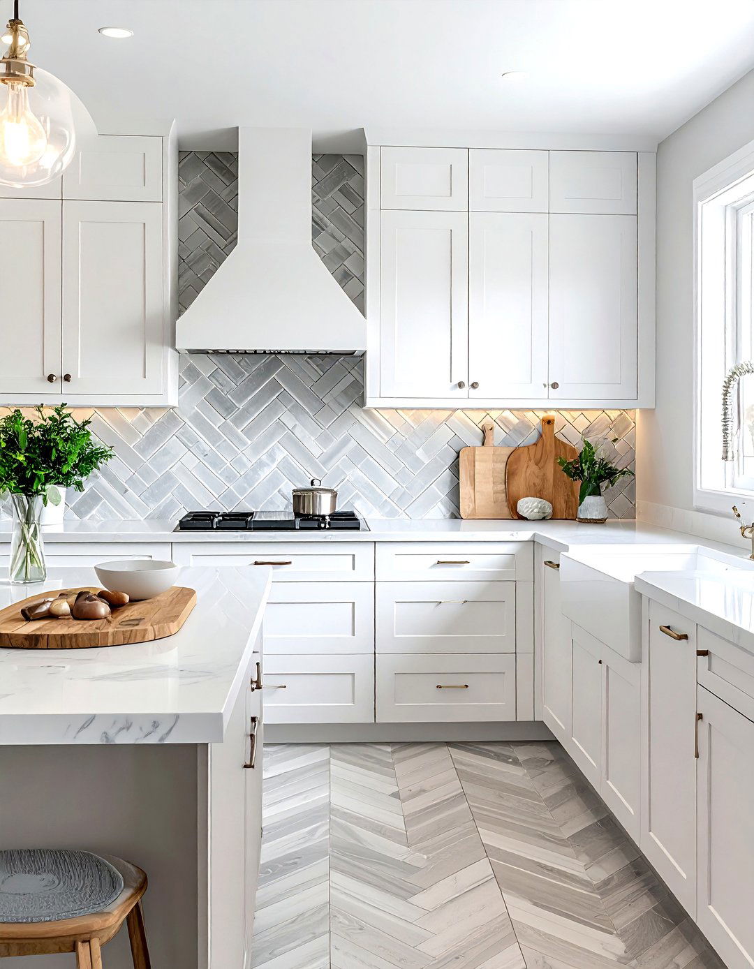 Patterned Tile Backsplash - 30 transitional home decor ideas