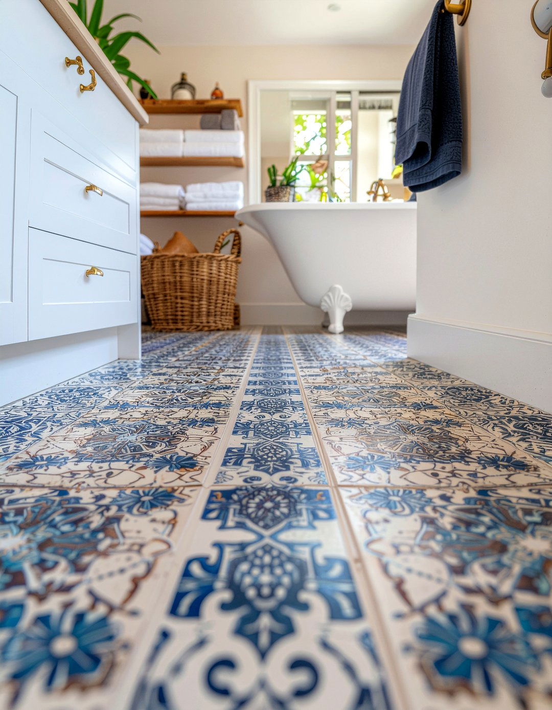 Patterned Tile - 30 bathroom charm ideas