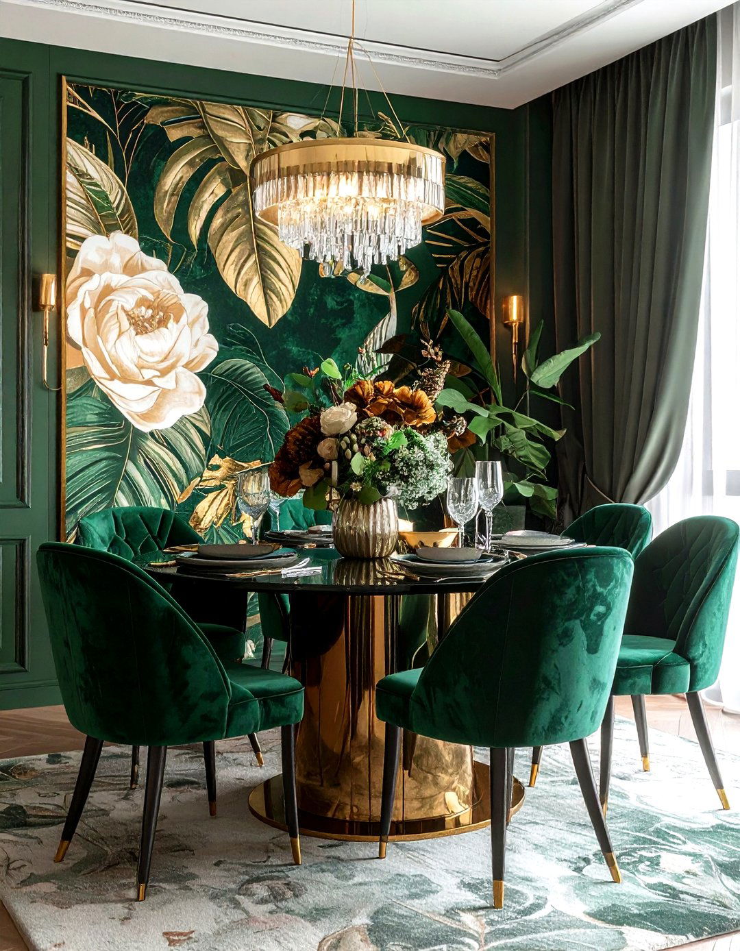 Patterned Wallpaper - 30 focal point dining room ideas