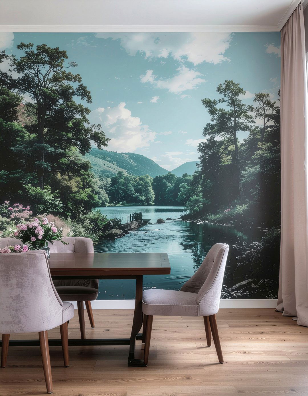 Patterned Wallpaper Dining Room - 30 Georgetown dining room ideas