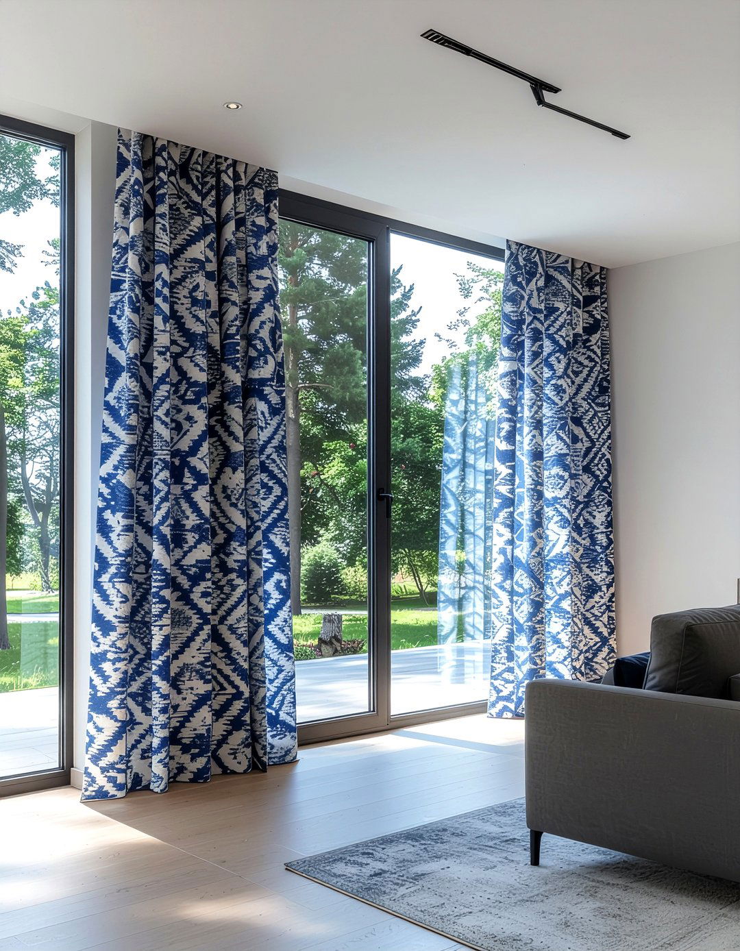 Patterned Window Curtains - 30 fabric decor ideas