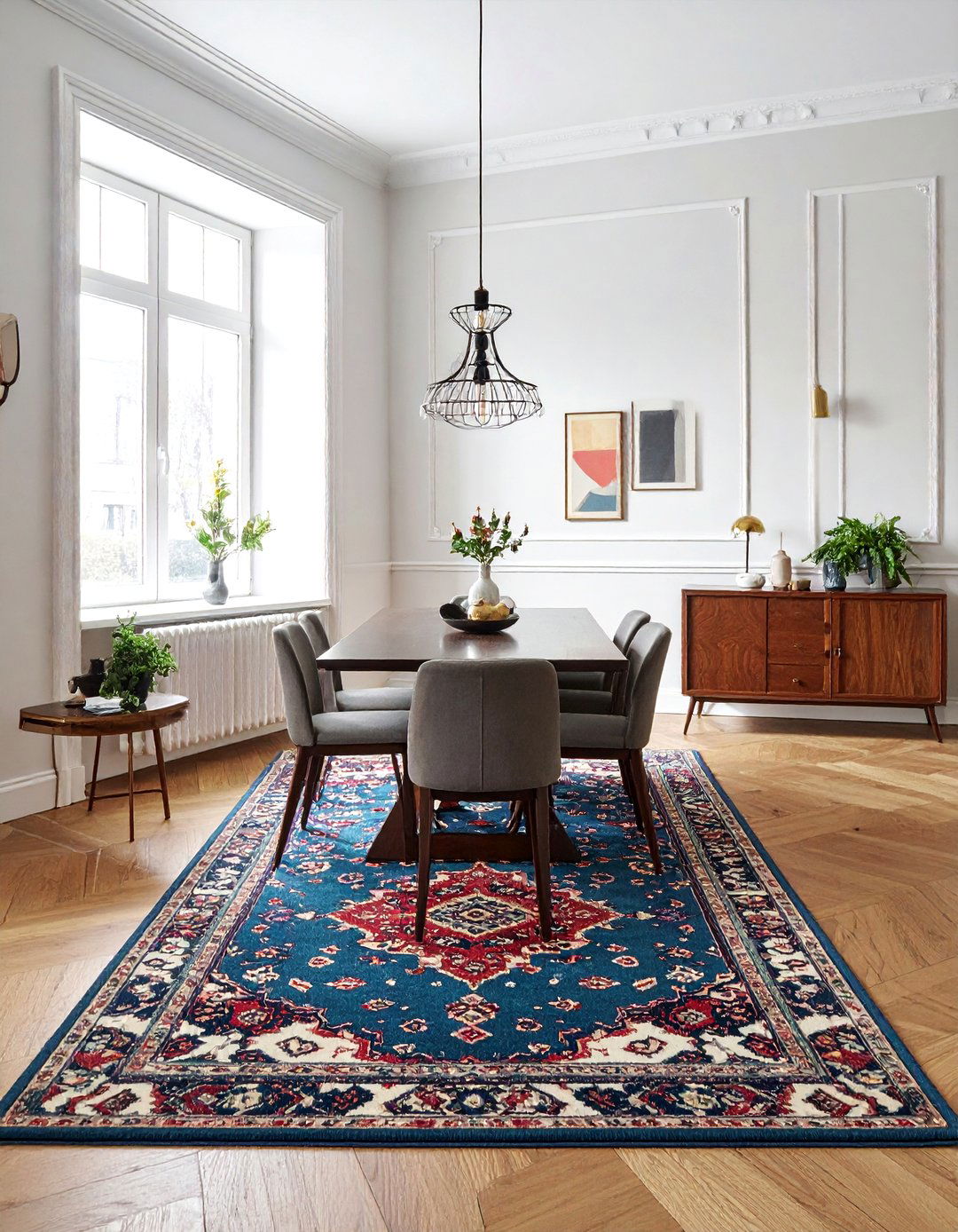 Patterned area rug dining room - 30 updated traditional dining room ideas