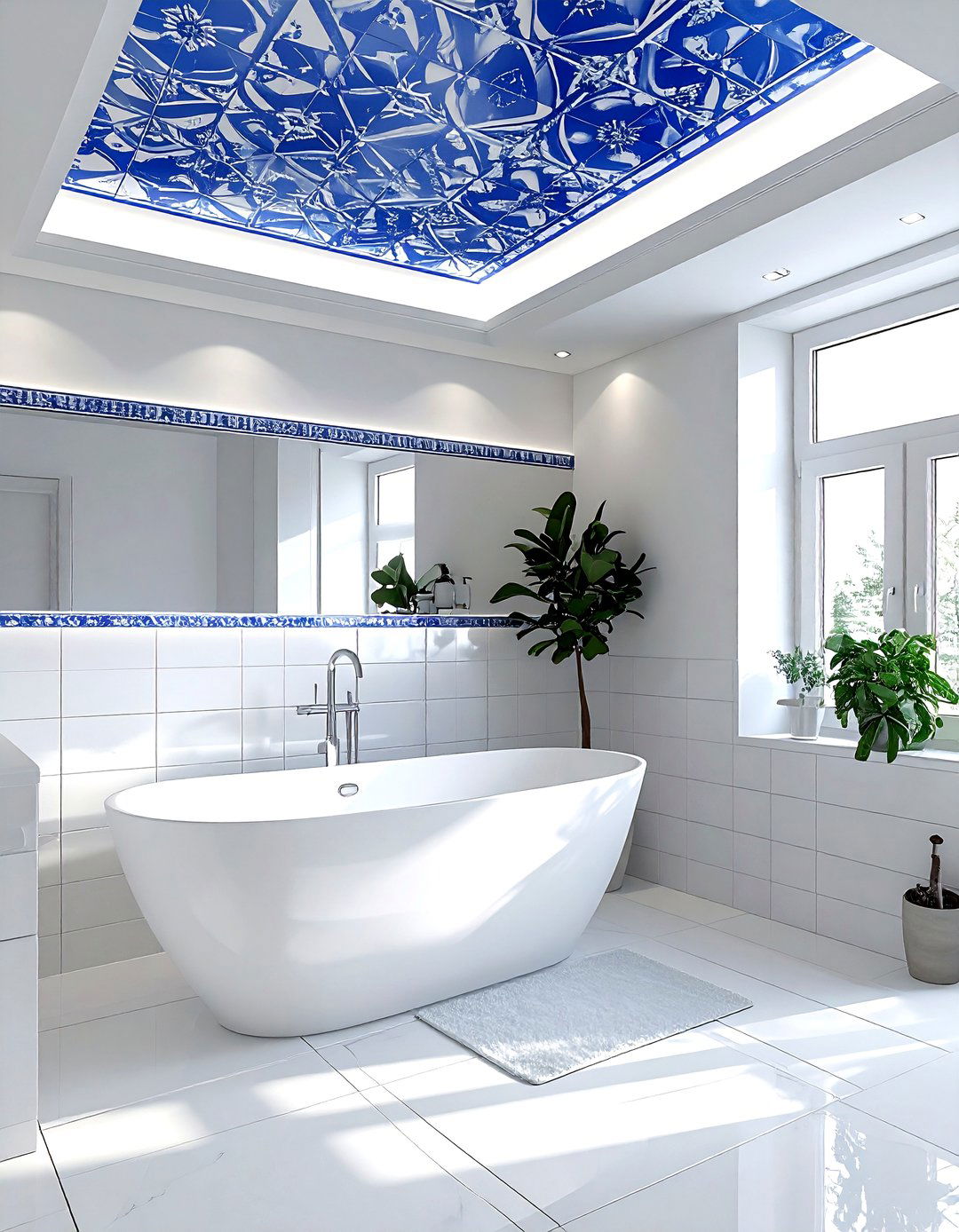 Patterned bathroom ceiling - 30 bathroom ceiling design ideas