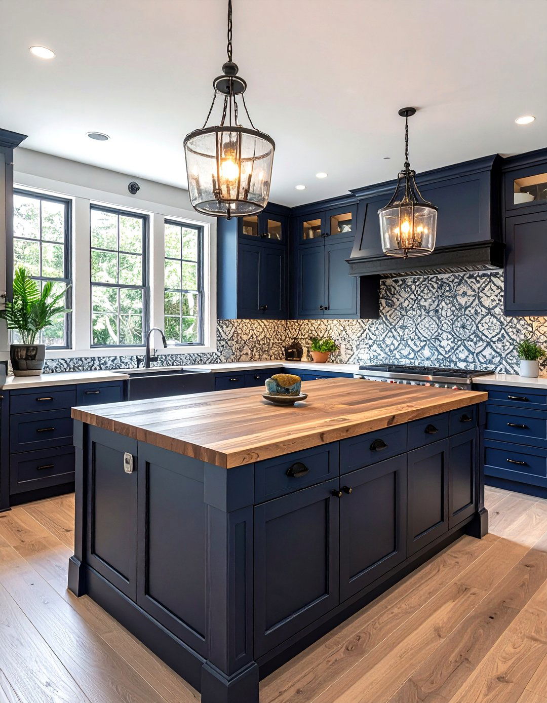 Patterned cement look porcelain tile - 30 porcelain tile kitchen backsplash ideas