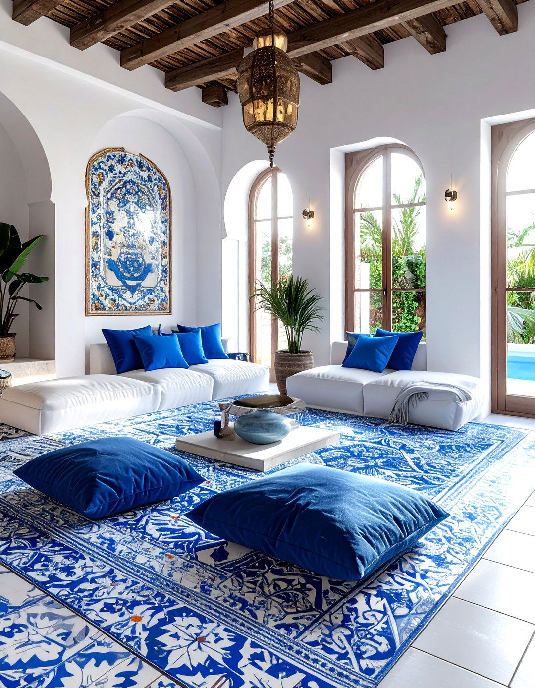Patterned cement tile - 30 living room tile designs