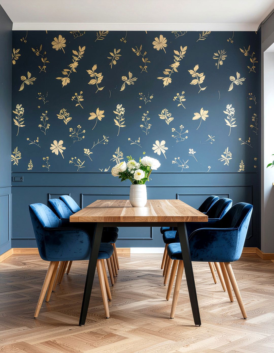 Patterned dining room wallpaper - 30 low-maintenance dining room ideas
