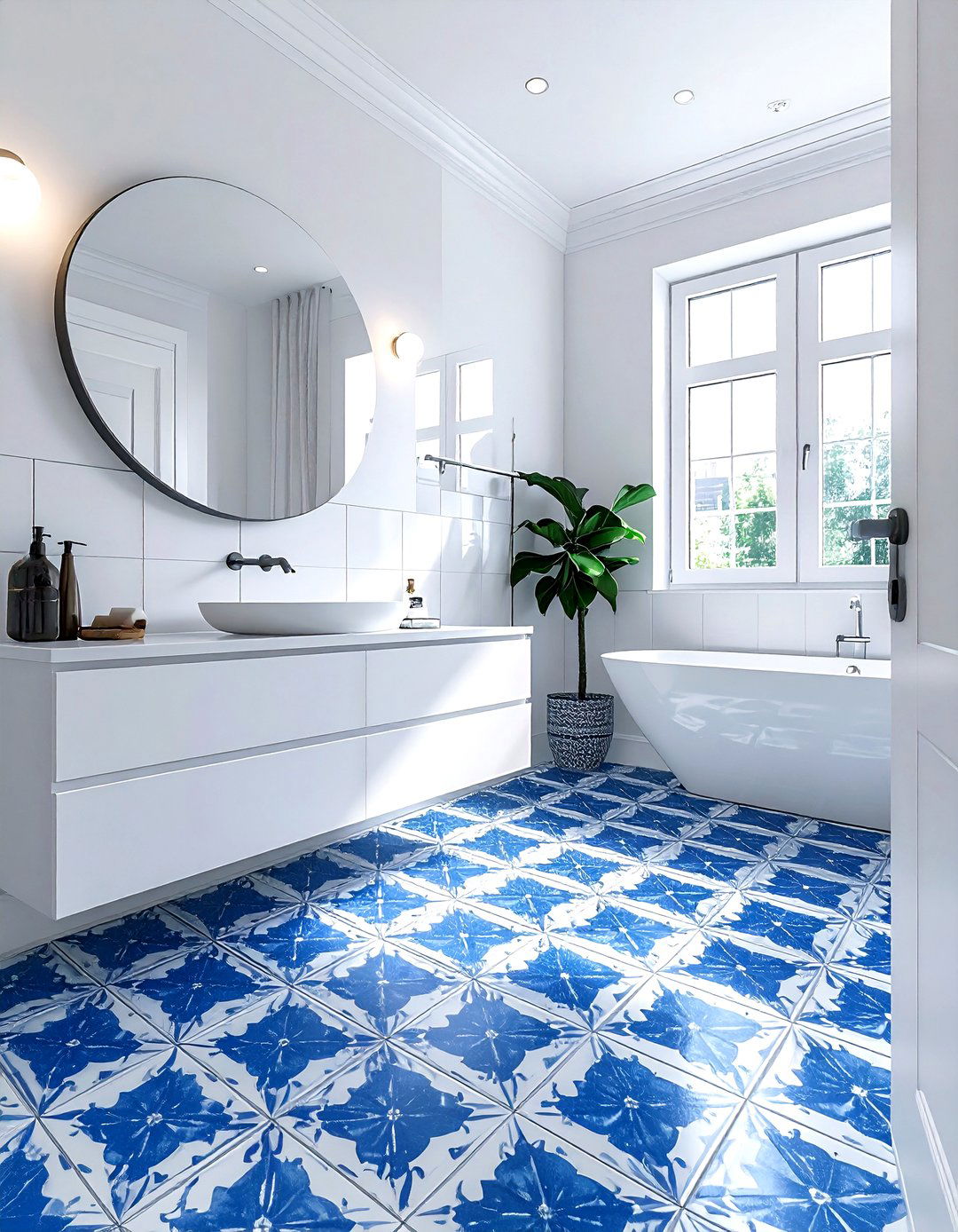 Patterned floor tile - 30 creative decor ideas