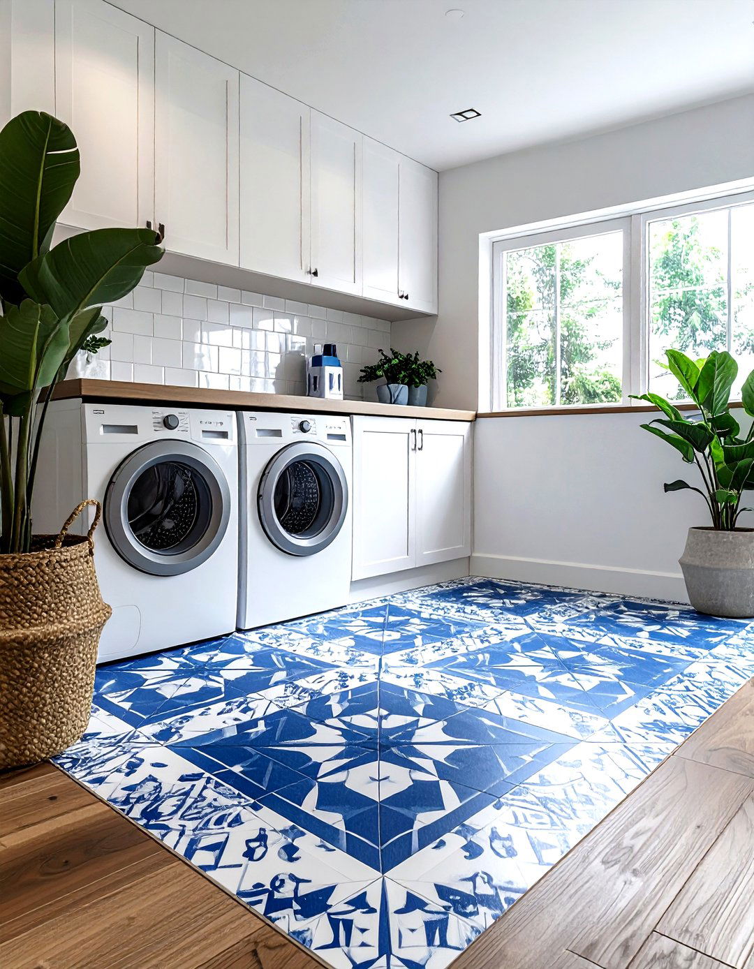 Patterned floor tile - 30 easy decor update ideas