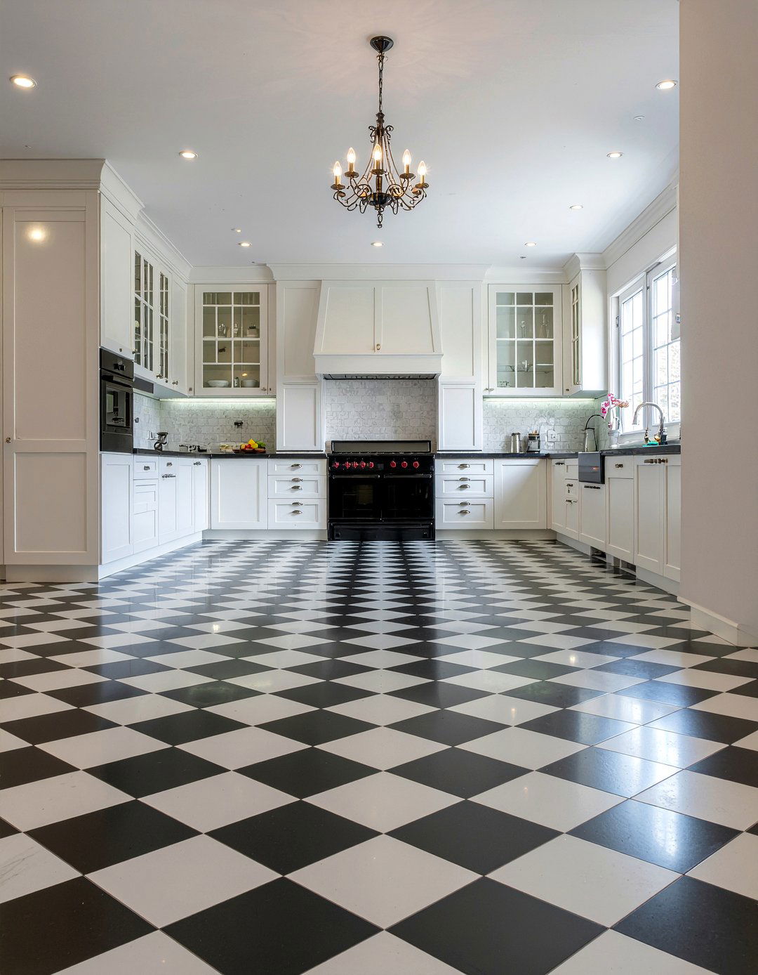 Patterned floor tile - 30 kitchen focal point ideas