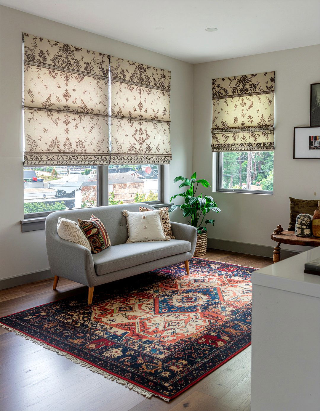 Patterned roman shades - 30 living room roman shades