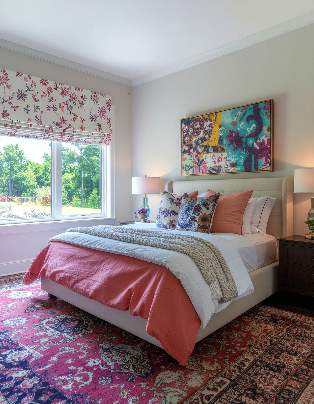 Patterned roman shades - 30 bedroom roman shades