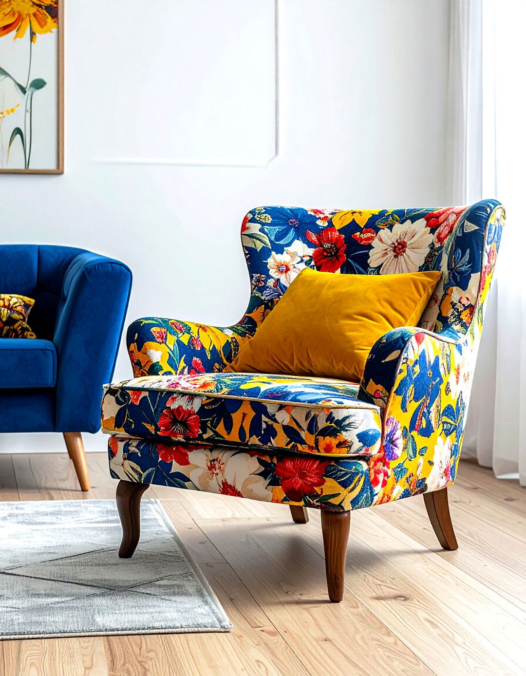 Patterned swivel chair - 30 living room swivel chairs