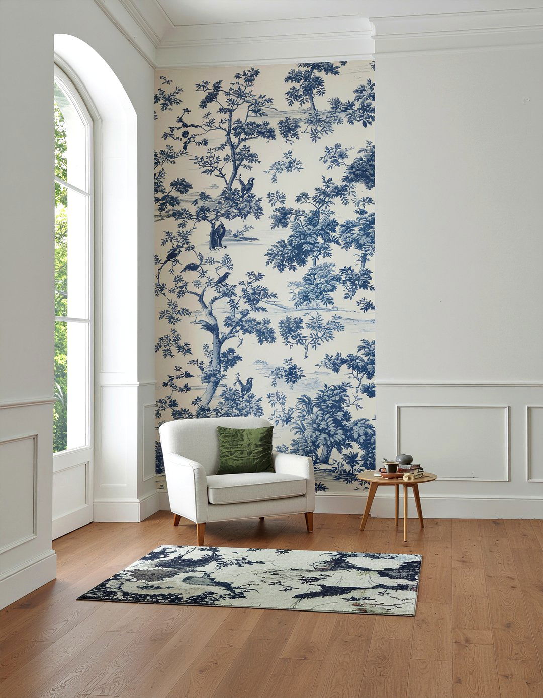 Patterned wallpaper accent - 30 Georgian living room ideas