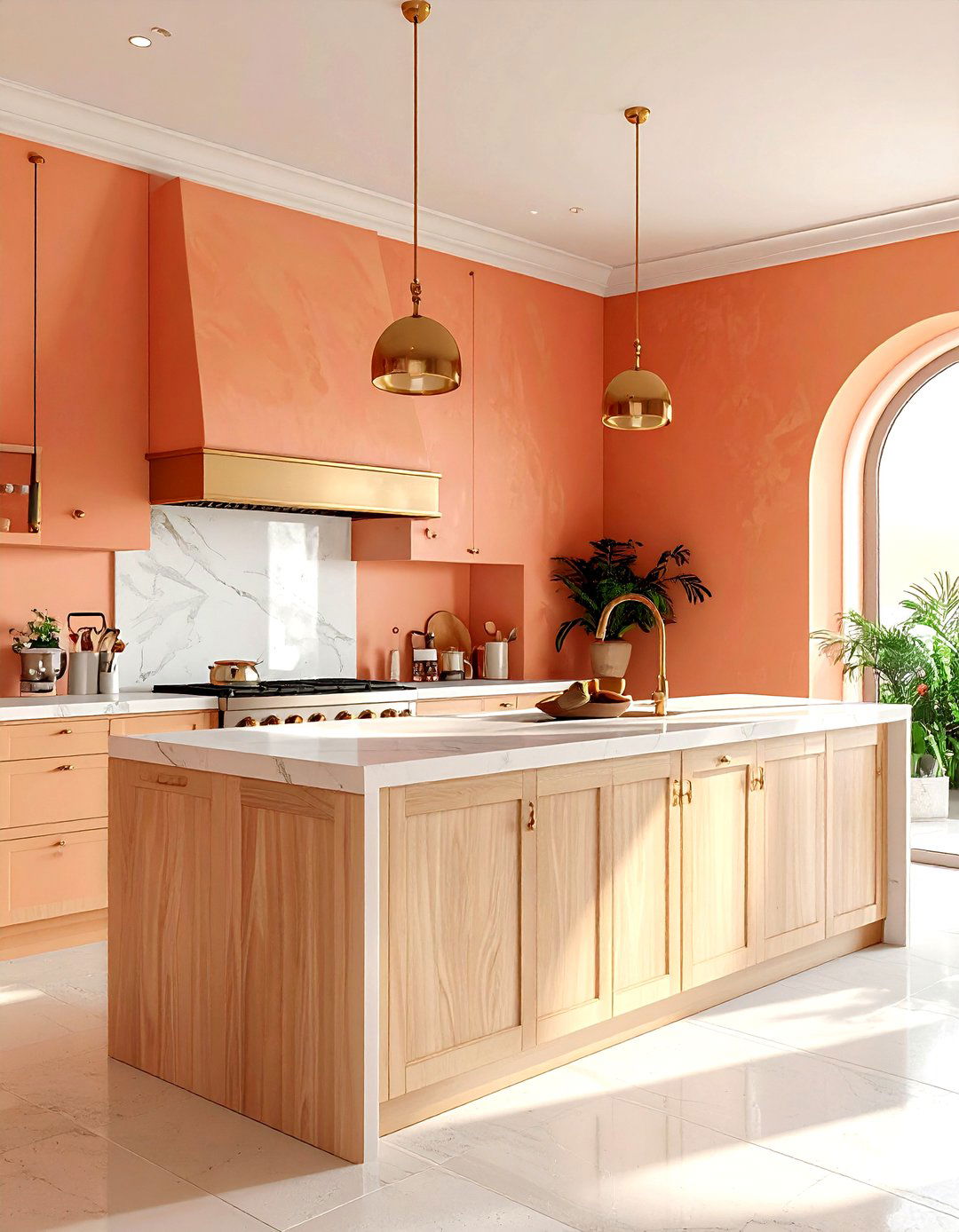 Peach Kitchen Walls - 30 kitchen paint ideas