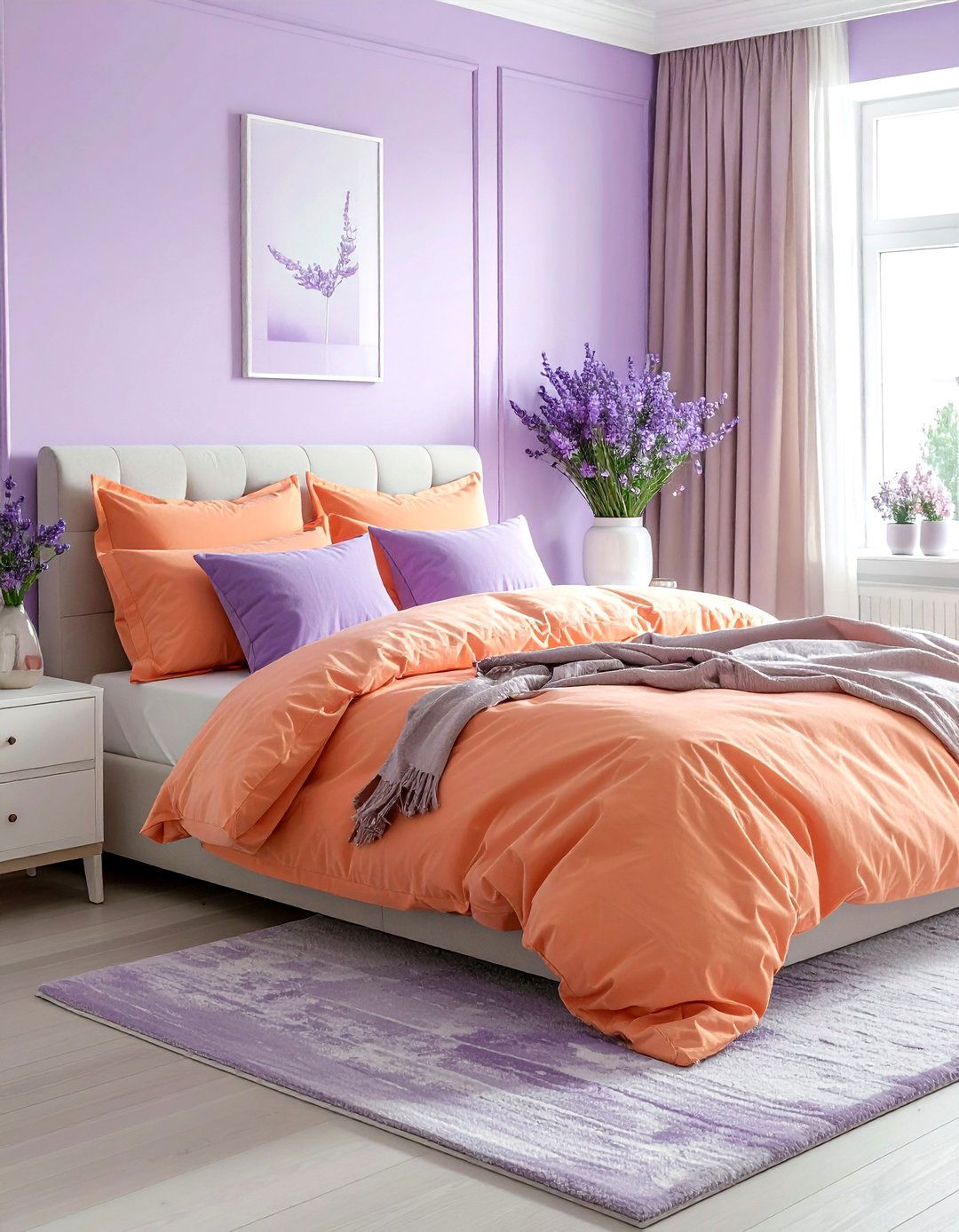Peach and lavender bedroom - 30 peach bedroom ideas