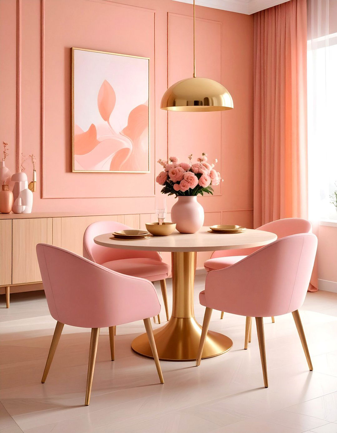 30 Pink Dining Room Color Schemes for a Unique Interior Feel