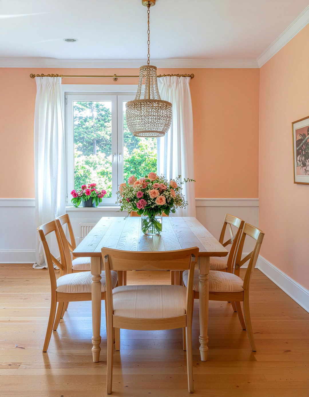 Peach dining room - 30 dining room color ideas