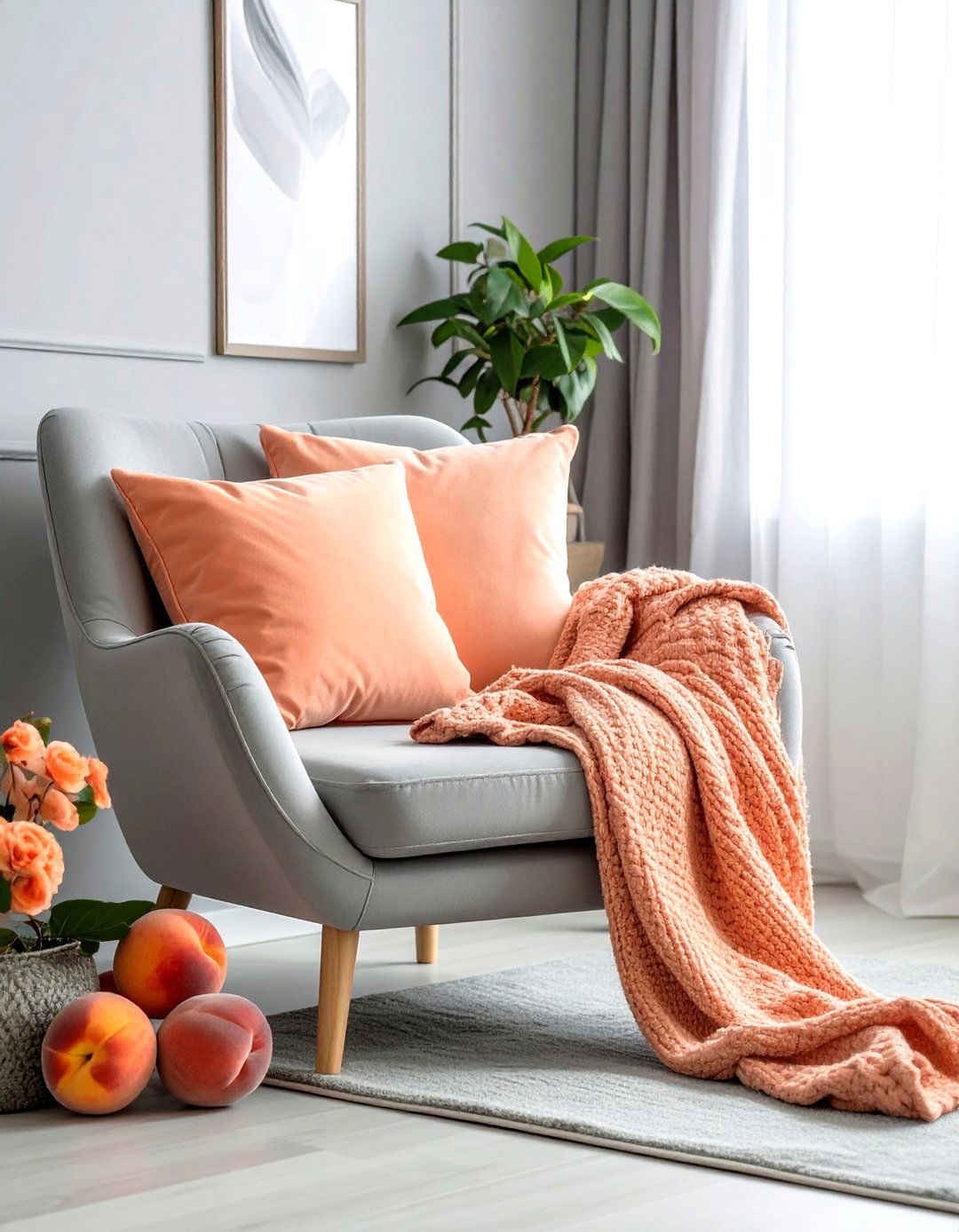 Peach fuzz color palette - 30 current decor ideas