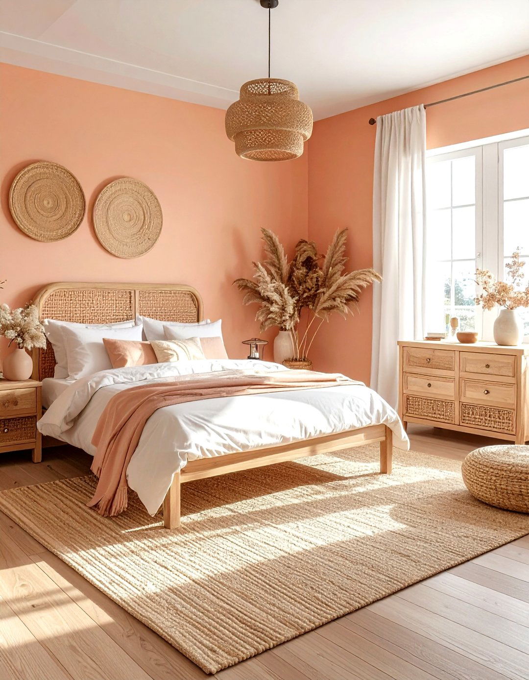 Peach fuzz guest room - 30 cool paint color ideas