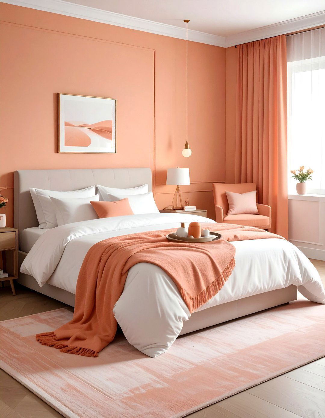 Peach guest bedroom - 30 peach bedroom ideas