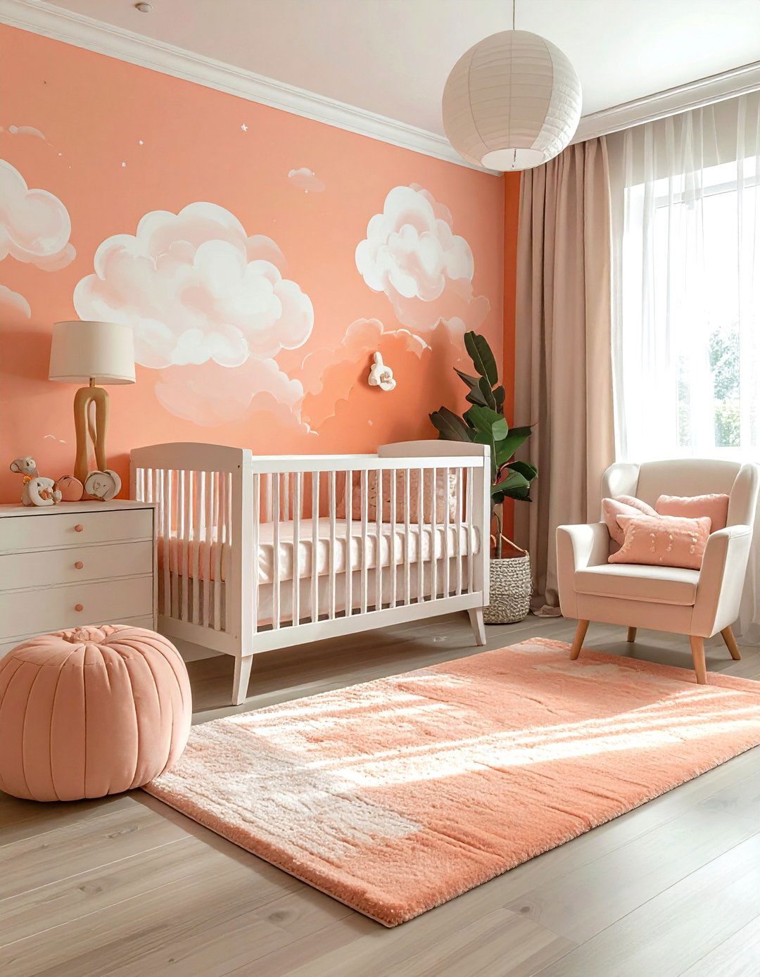 Peach nursery - 30 peach bedroom ideas