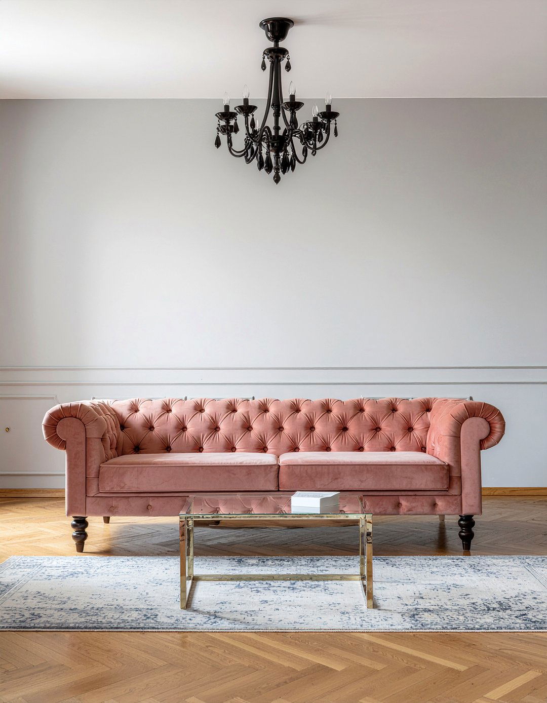 Peach velvet sofa living room - 30 peach living room ideas