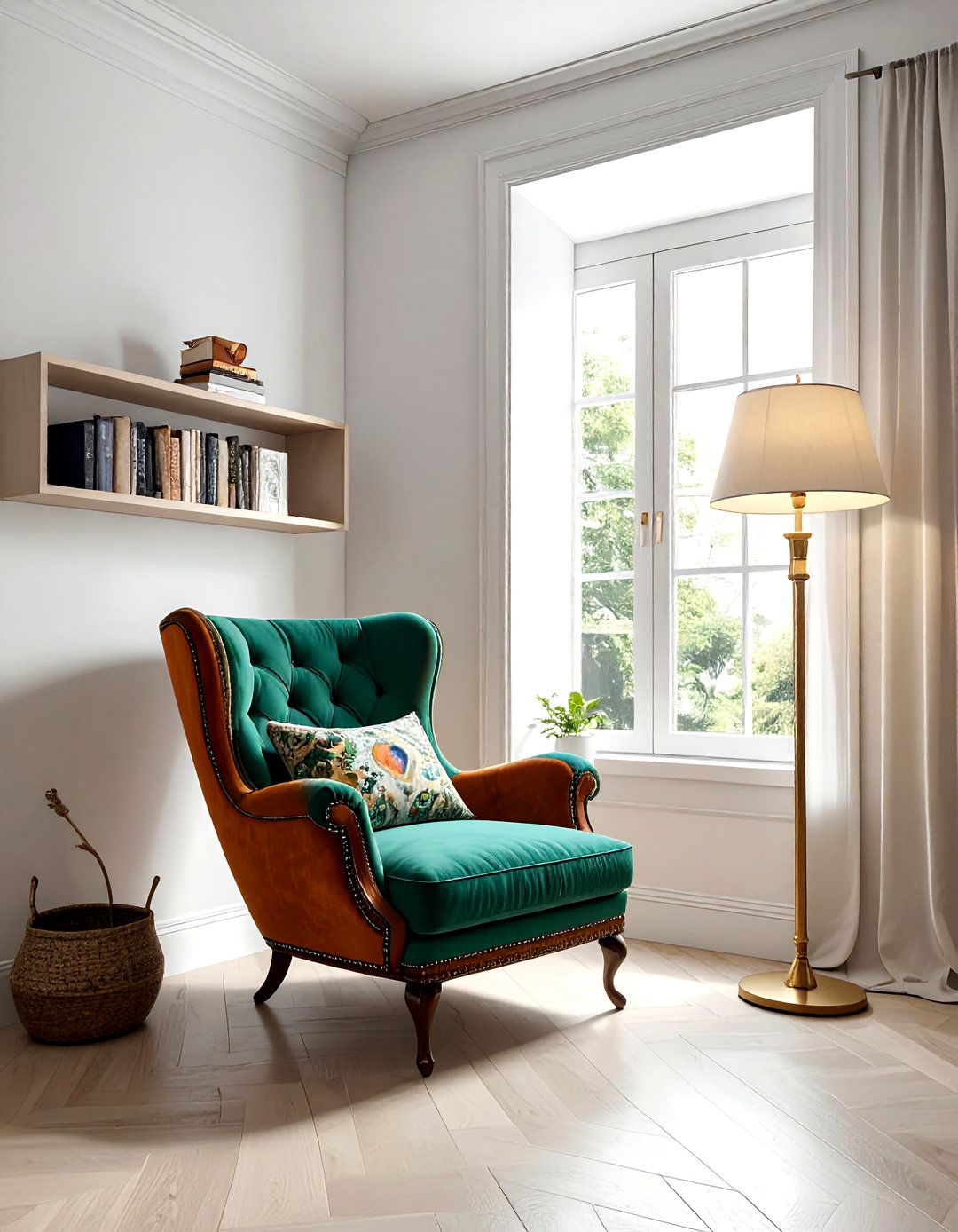 Peacock chair reading nook - 30 living room peacock chair ideas