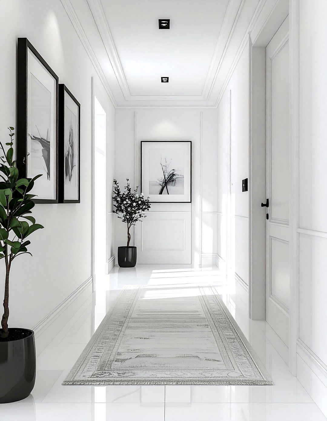 Pearl White Hallway - 30 neutral color scheme ideas