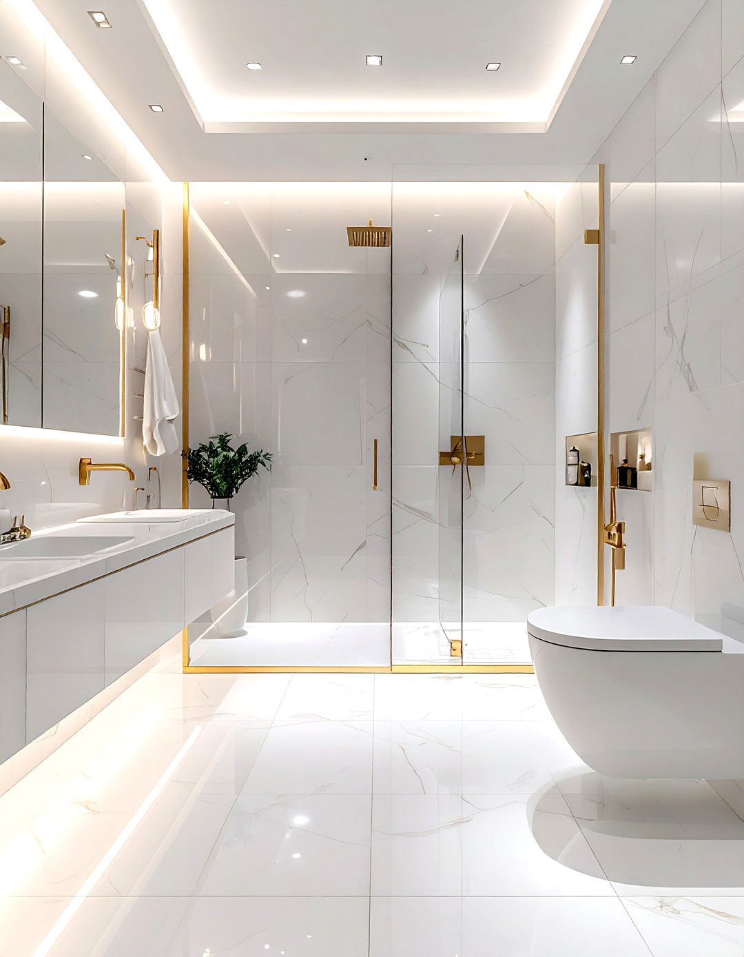 Pearlescent zellige tile - 30 zellige tile bathroom ideas