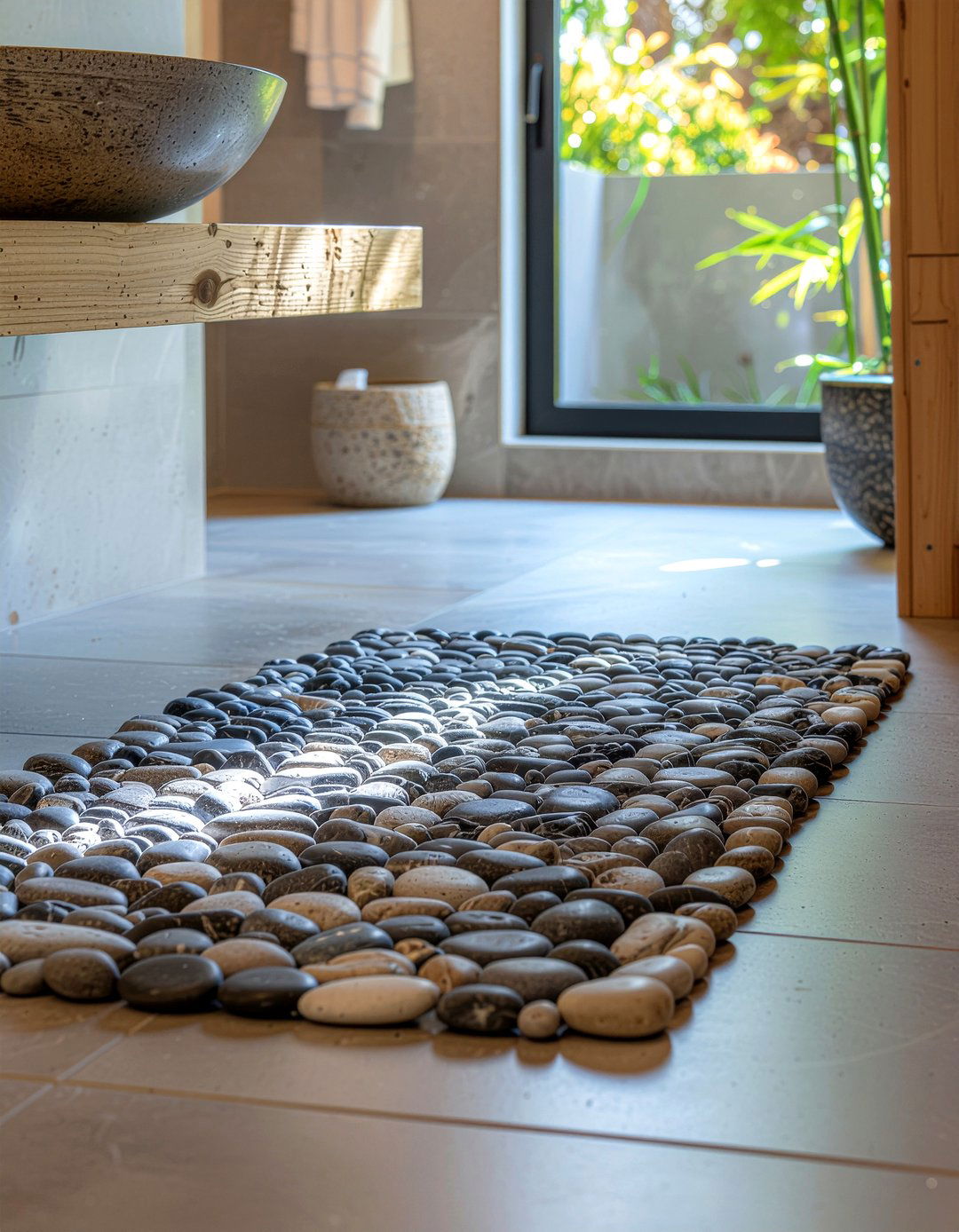Pebble Bathroom Rug - 30 bathroom rug ideas