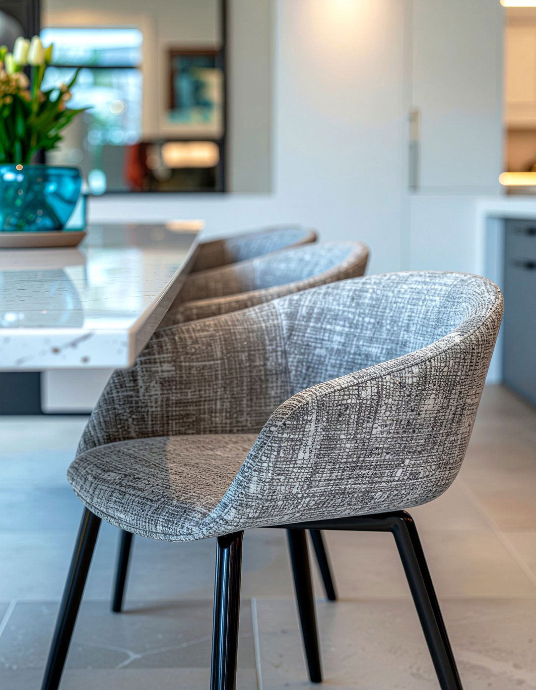 Pebble Gray Dining Chairs - 30 neutral dining chair ideas