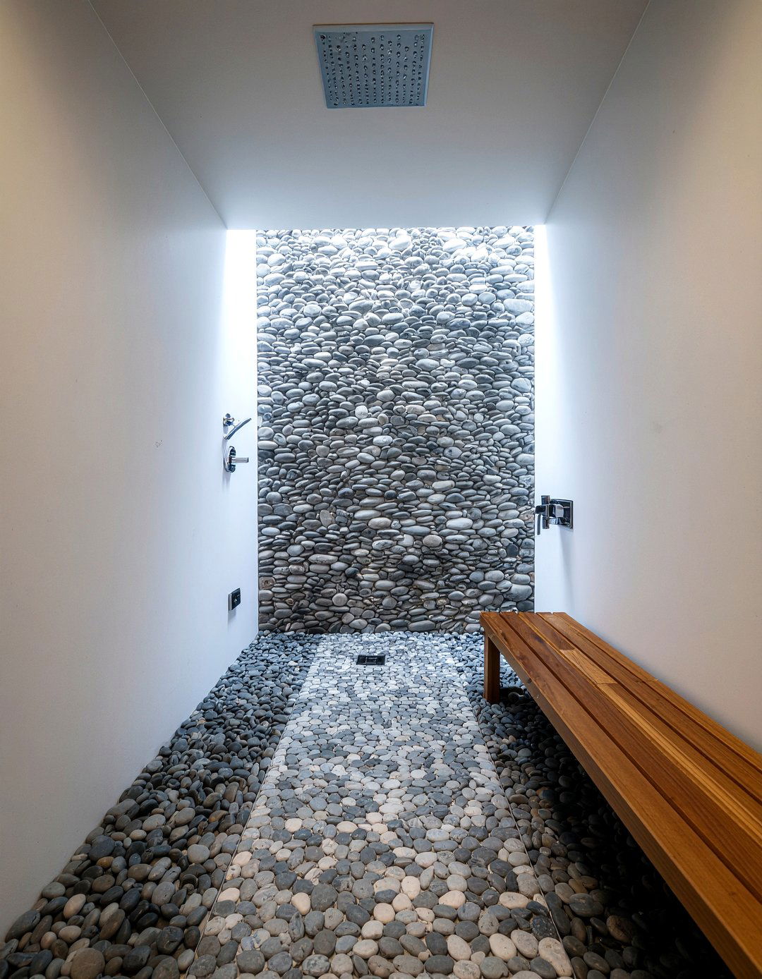 Pebble Stone - 30 bathroom material ideas