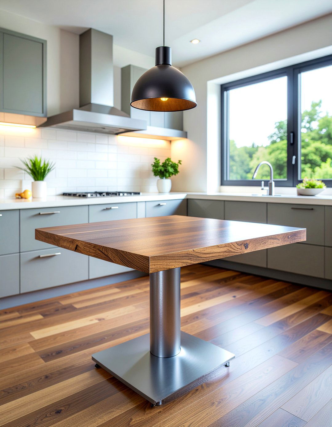 Pedestal Dining Table - 30 industrial dining table ideas