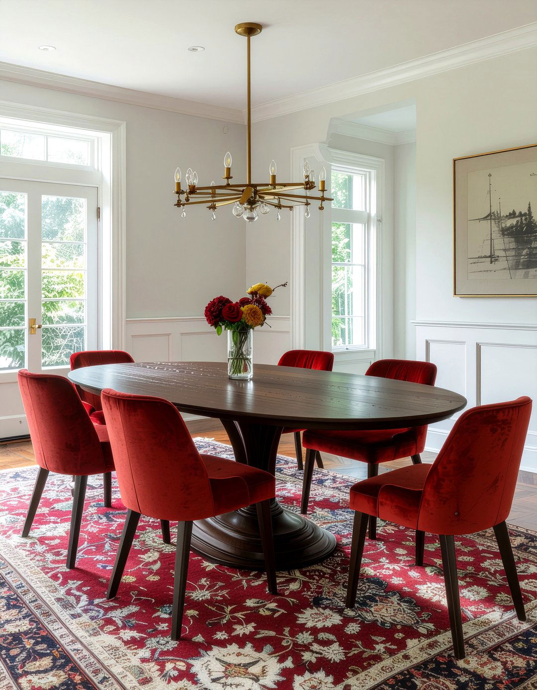 Pedestal Dining Table - 30 dining room layout ideas