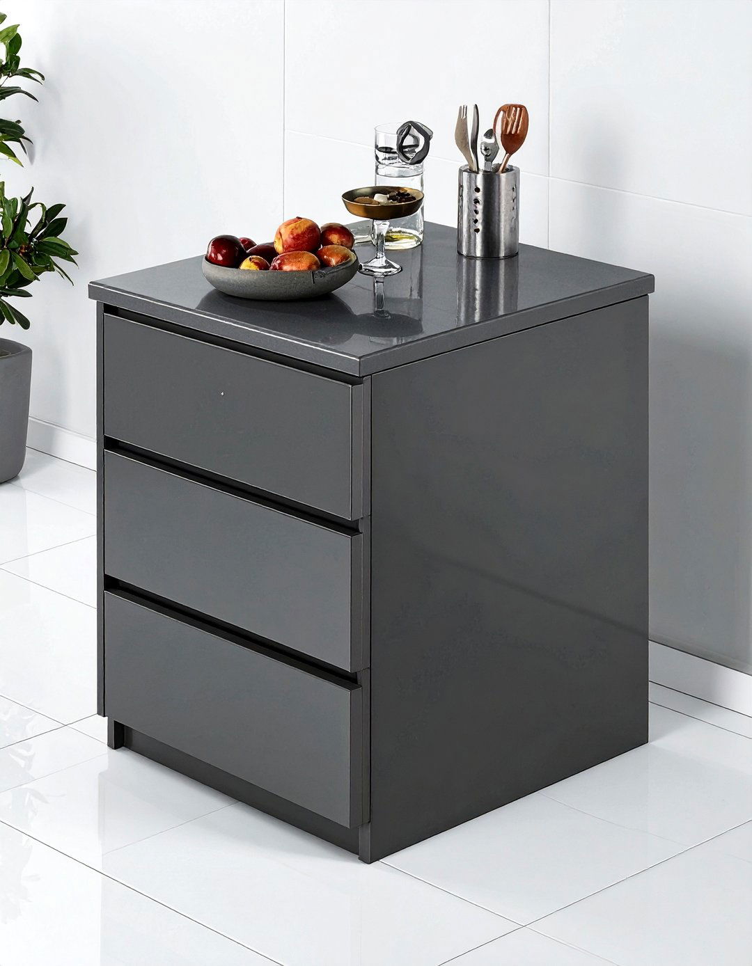 Pedestal Drawer Storage Base - 30 laundry room storage ideas