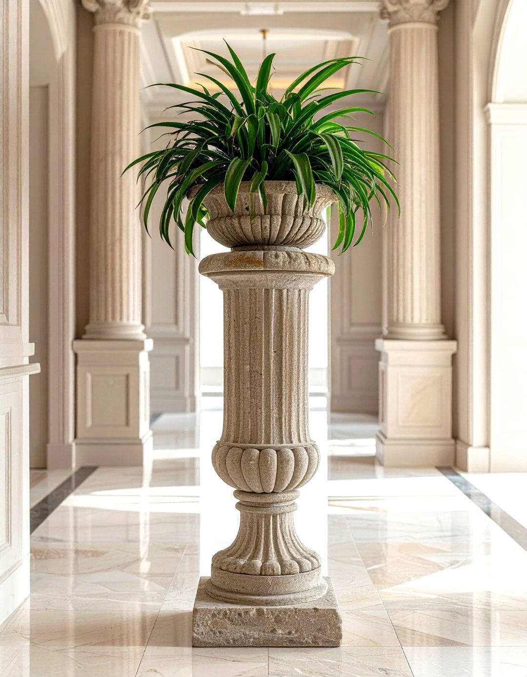 Pedestal Plant Pot - 30 decorative planter ideas