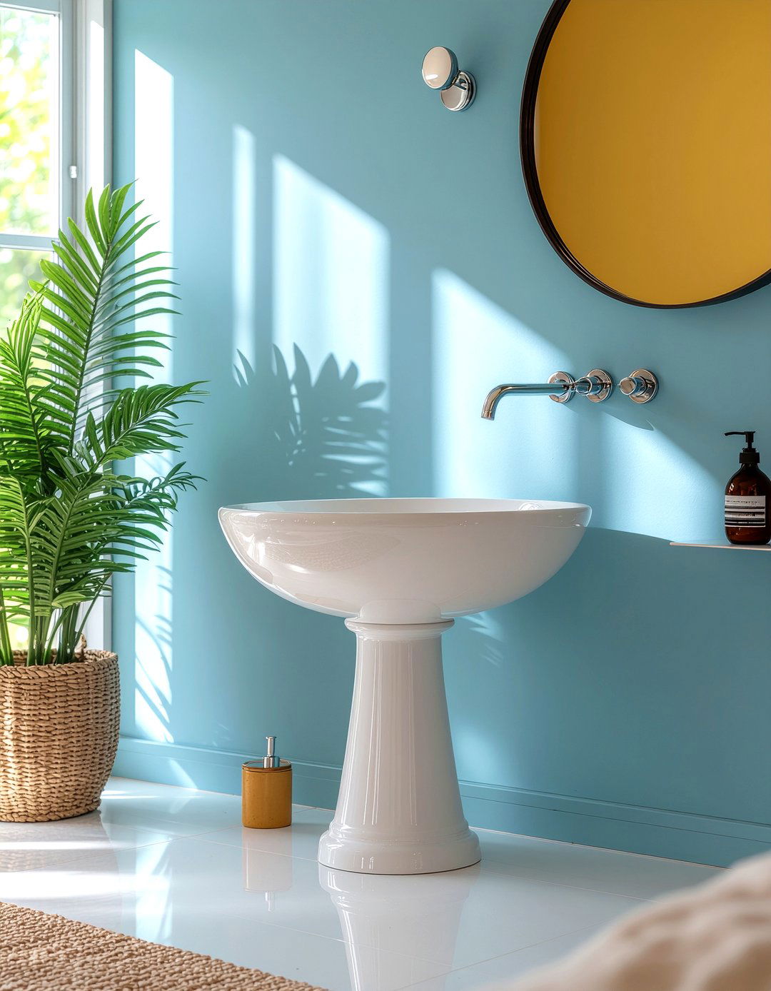 Pedestal Sink - 30 bathroom timeless element ideas