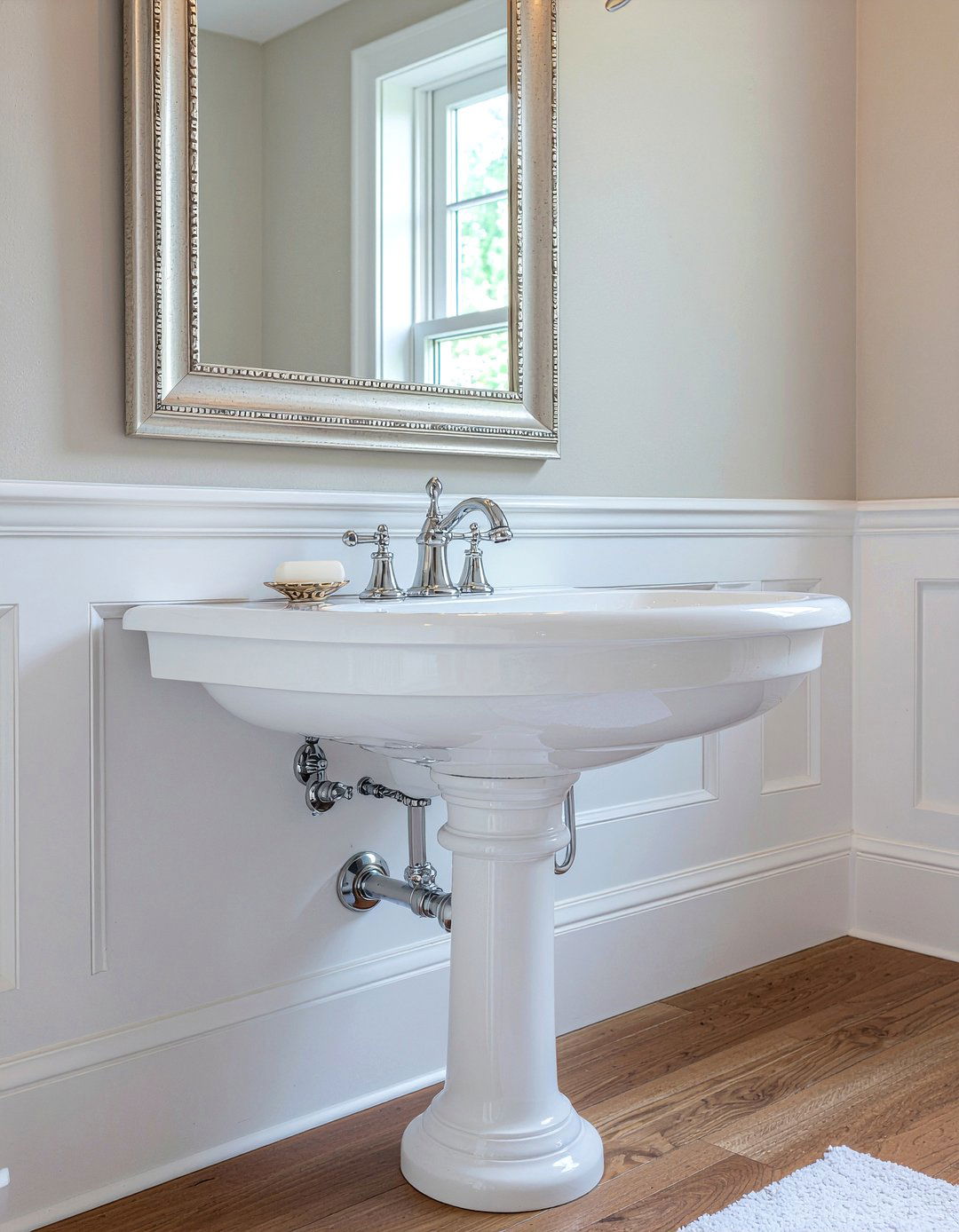 Pedestal Sink - 30 New England bathroom ideas