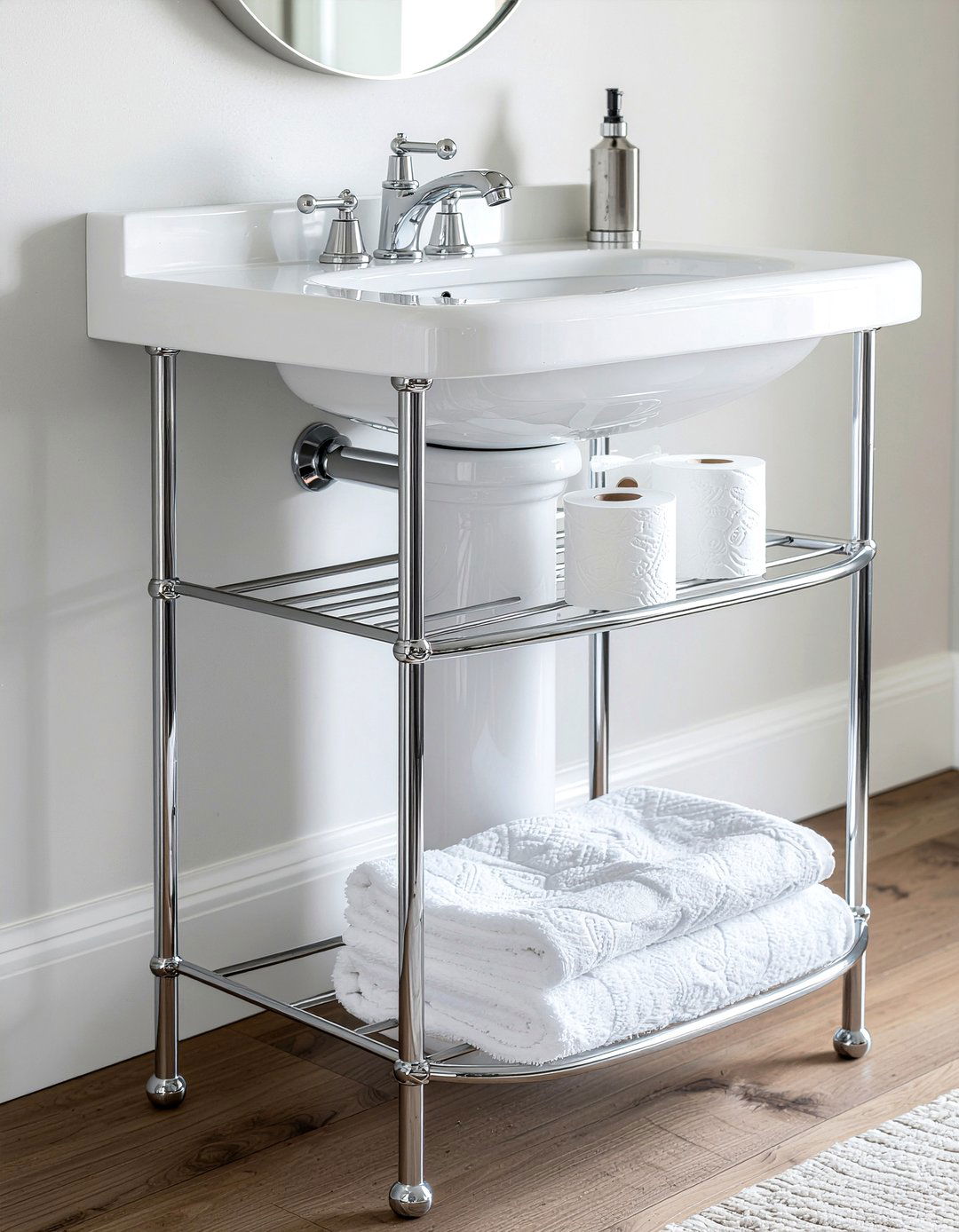 Pedestal Sink Storage - 30 bathroom furniture ideas